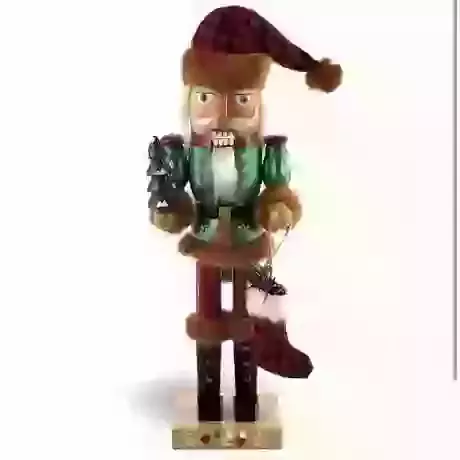 Woodsman Santa Nutcracker Christmas Ornament 